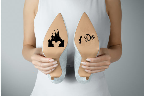 Bridal Shoes Decal - Mickey Mouse/Castle...I Do