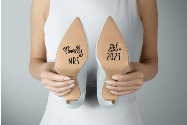 Bridal Shoes - Finally Mrs. & Date