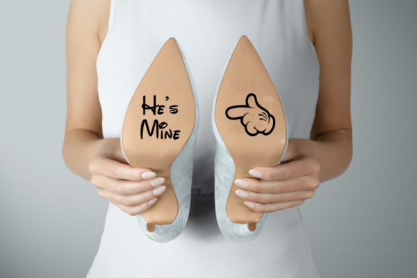Bridal Shoes - Disney Glove He's Mine