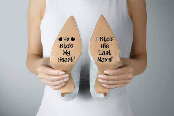Bridal Shoes - He Stole My Heart...I Stole His Last Name