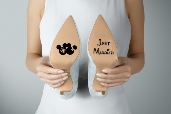 Bridal Shoes - Old School Disney Just Married