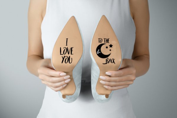 Bridal Shoes - I Love You To The Moon & Back