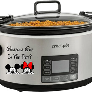 Crockpot Decal - Disney Mickey & Minnie Mouse - Whatcha Got In The Pot?