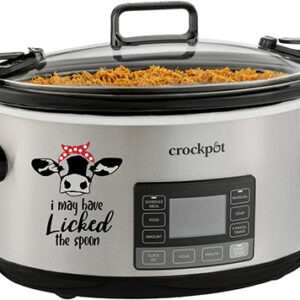 Crockpot Decal - Heifer - I May Have Licked The Spoon