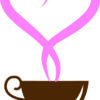 Keurig Decal - Coffee Cup with Steaming Heart
