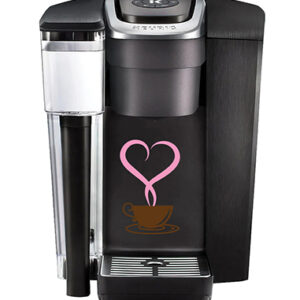 Keurig Decal - Coffee Cup with Steaming Heart