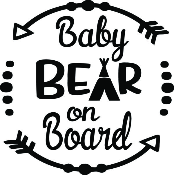 Baby Decal - Baby Bear On Board