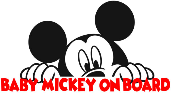 Baby Decal - Baby Mickey On Board