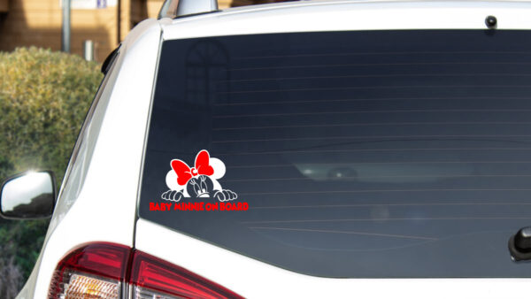 Baby Decal - Baby Minnie On Board