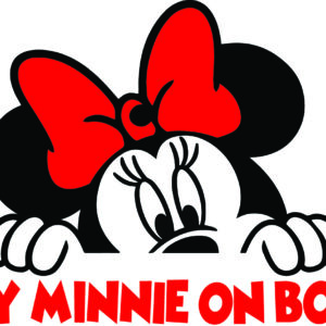 Baby Decal - Baby Minnie On Board