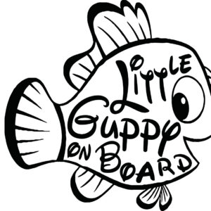 Baby Decal - Little Guppy On Board