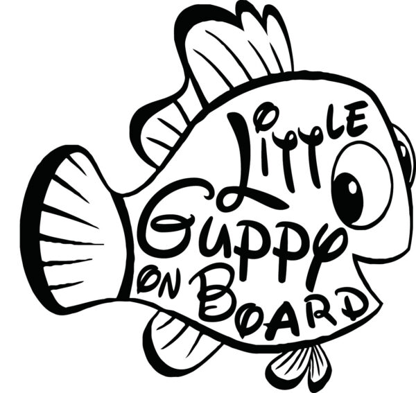 Baby Decal - Little Guppy On Board