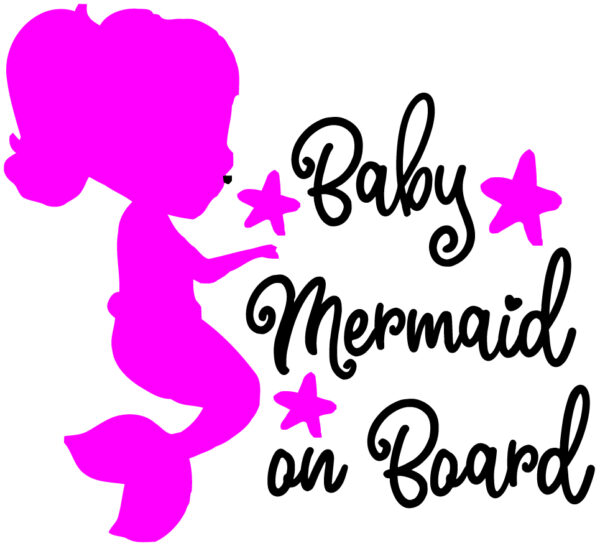 Baby Decal - Baby Mermaid On Board