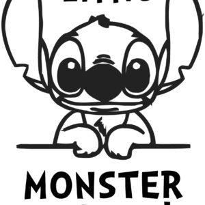 Baby Decal - Stitch - Little Monster On Board