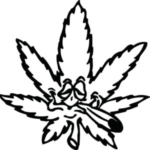 Cannabis Decal - Cannabis Stoned Leaf