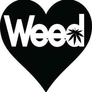 Cannabis Decal - Weed Heart