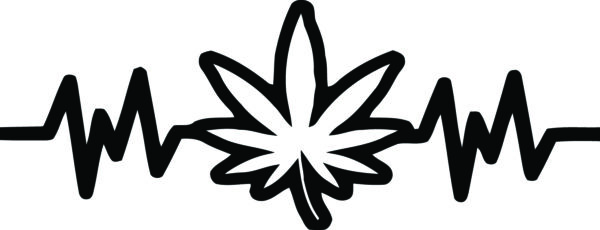 Cannabis Decal - Weed Heartbeat