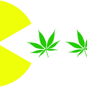 Cannabis Decal - Marijuana Leaf Pac Man