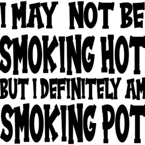 Cannabis Decal - I May Not Be Smoking Hot But Definitely I'm Smoking Pot