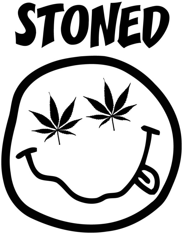 Cannabis Decal - Stoned Happy Face