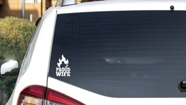 Military Decal - Proud Firefighter Wife