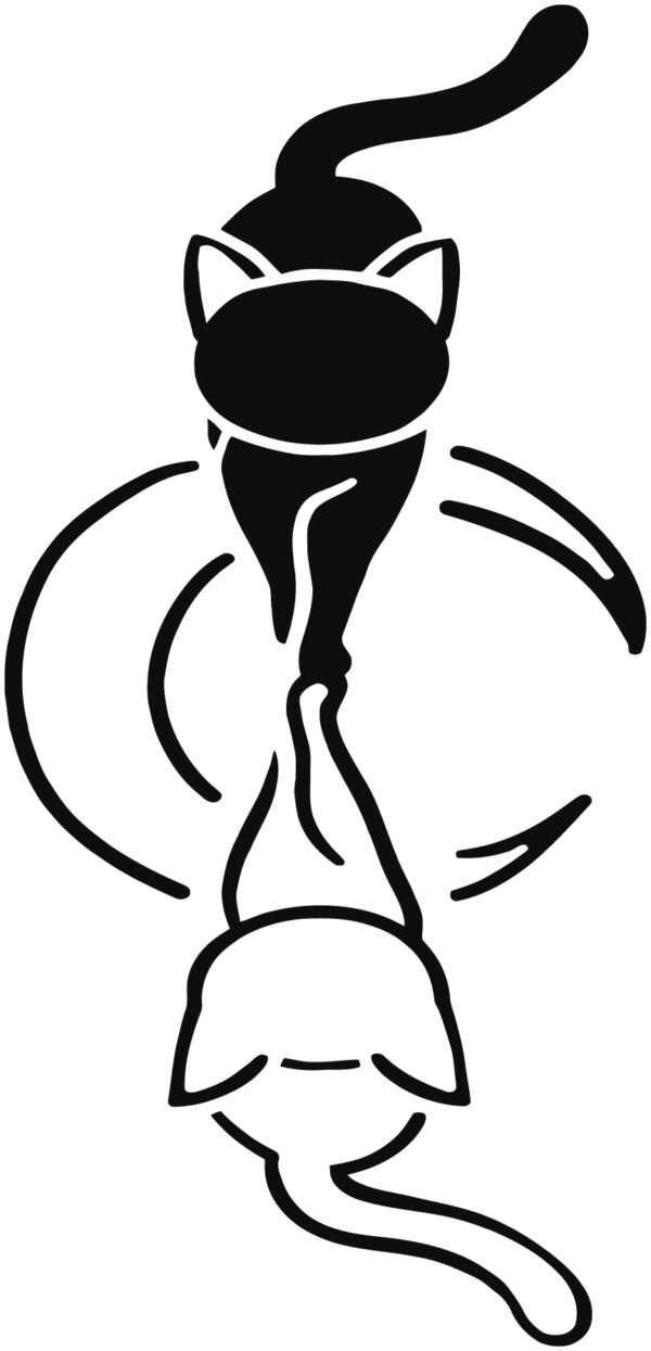 Wicca Decal - Cats Ying Yang