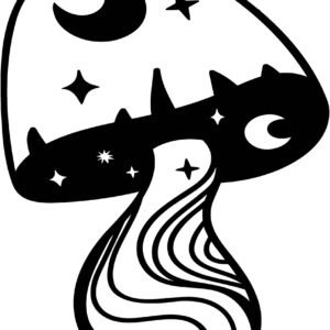 Wicca Decal - Moon Shroom
