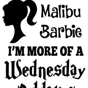 Misc Decal - Malibu Barbie - Wednesday Addams