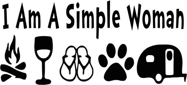 Misc Decal - I Am A Simple Woman