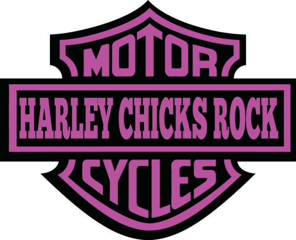 Misc Decal - Harley Motorcycle Chicks Rock