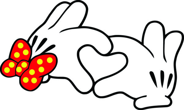 Misc Decal - Minnie & Mickey Glove Heart