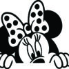 Misc Decal - Disney Peeking Minnie