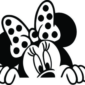 Misc Decal - Disney Peeking Minnie