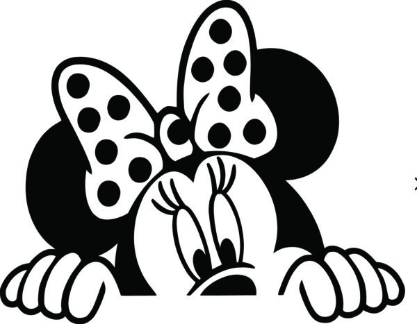 Misc Decal - Disney Peeking Minnie