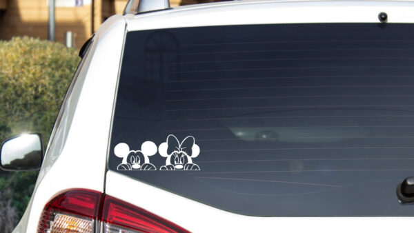 Misc Decal - Disney Peeking Mickey & Minnie