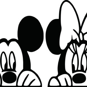 Misc Decal - Disney Peeking Mickey & Minnie