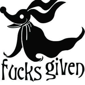Misc Decal - Nightmare Before Christmas - Zero Fucks Given