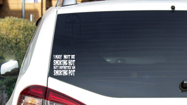 Decals - Cannabis - I May Not Be Smoking Hot But Definitely I'm Smoking Pot