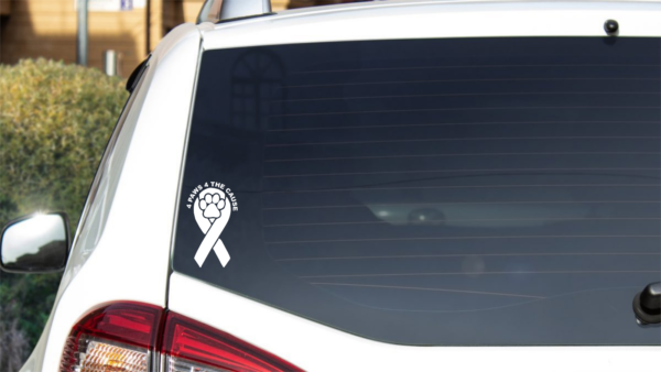 Cancer Decal - 4 Paws 4 The Cause