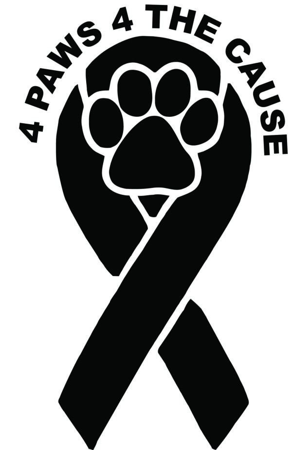 Cancer Decal - 4 Paws 4 The Cause