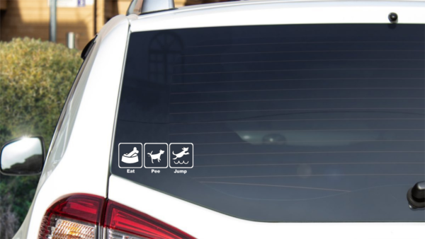 Dock Jumping Decal - Eat Pee Jump