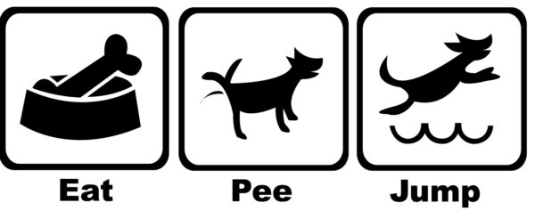 Dock Jumping Decal - Eat Pee Jump