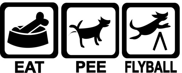 Flyball Decal - Eat Pee Flyball