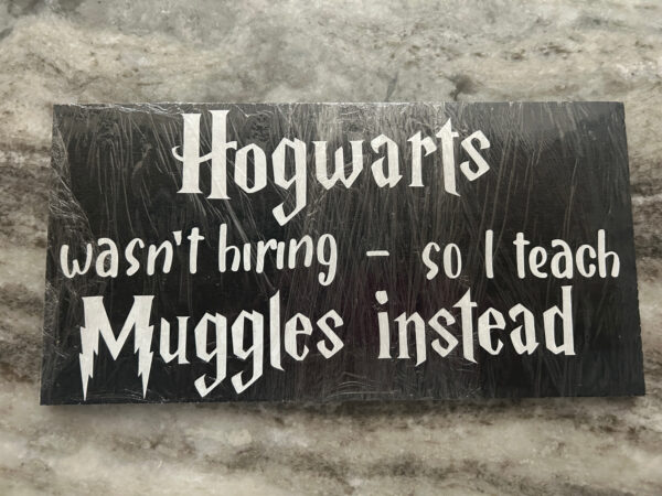 Hogwarts Wasn't Hiring - So I Teach Muggles Instead MDF Hanging Sign