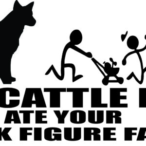 Breed Decal - My Cattle Dog Ate Your Stick Figure Family
