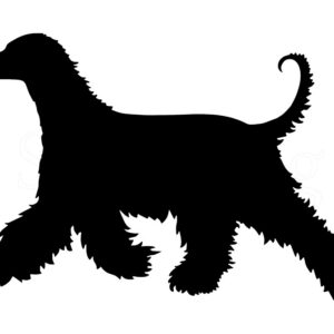 Breed Decal - Silhouette Afghan Hound
