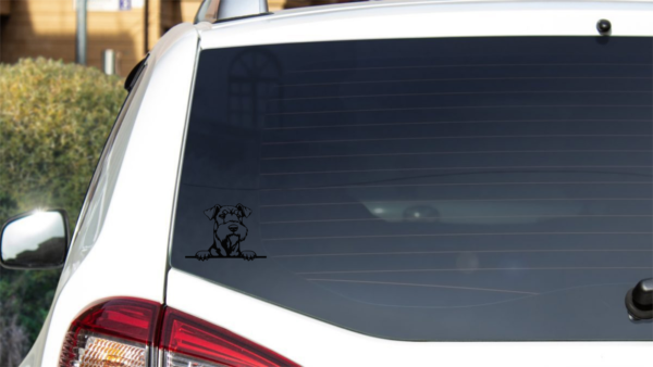 Breed Decal - Peeking Airedale