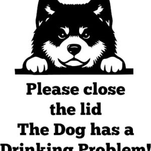 Breed Decal - The Dog Has A Drinking Problem - Akita