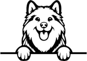 Breed Decal - Peeking Alaskan Malamute