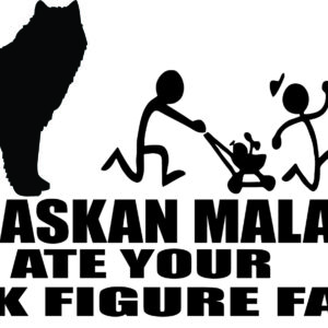 Breed Decal - My Alaskan Malamute Ate Your Stick Figure Family